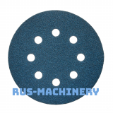 Самозацепляемый круг Orientcraft BLUE CERAMIC 125мм P 40 8 отверстий